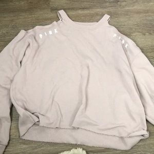pink cropped hoodie